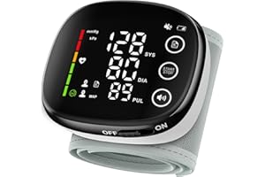 Double Love Wrist Blood Pressure Monitor Led Display, Touch Screen Blood Pressure Cuff Wrist 99x2 Reading Memory Wrist Bp Monitor with Carrying Case