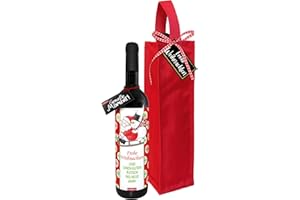 ‎STEINBECK STEINBECK Wein Frohe Weihnachten christmas Weihnachtsessen Geschenk trockener Rotwein aus Spanien 100% Tempranillo in Flaschentasche Mitbringsel Wichtel Advent Essen