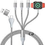 Cavo caricabatterie per orologio e telefono 4 in 2, wireless magnetico per caricabatterie Apple Watch Cavo di ricarica multip