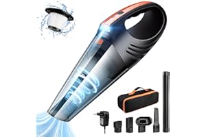 LaLuna Aspirabriciole Senza Fili, Aspirapolvere Auto Portatile 12000Pa, a Carica Rapida con 120W ad Alta Potenza, 4 in 1 Pulitore per Auto e Pulizia della Casa