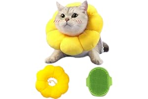 LEFSDVF Cat Cone,2PCS Soft Collar, Cat Recovery Collar with Adjustable Neck, Soft Elizabethan Collar, Anti-Bite/Lick for Cat, Dog, Rabbit, Quicker Healing Pet Recovery Cone After Surgery Pet Protective Collar