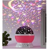 TechnoSmart Renkli Ve D&ouml;nen Star Master Projeksiyon Gece Lambası Pembe