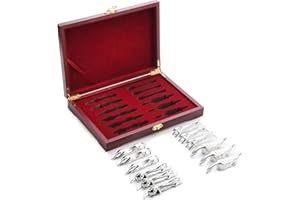 BMTICK Set di posate per posate "Animals of England" in argento con scatola regalo in legno scuro (set di 12 posate in argento) di BMTyne UK