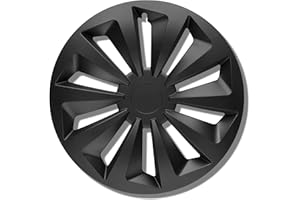 ‎KUGLO Radkappen 16 Zoll - Schwarze Radzierblenden 4 Stück 13-16 Zoll - The Rock Radblenden für die meisten Automarken und Stahlfelgen - Zierkappen in Schwarz oder Silber - Felgenabdeckung für Autofelgen