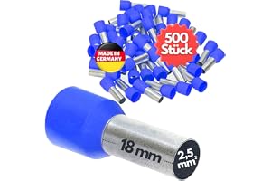 Kalitec 500x AE2518BL Isolerade Ändhylsor 2,5 mm² - 18 mm Blå Trådhylsor