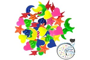 Feibety 144Pcs Bike Spoke Beads for Kids,Personalized Multicoloured Bicycle Clip Beads DIY Plastic Wheel Accessory Spokey Dokeys Clip Wheel Spokes Decorations Bike Accessories for Kids Girls and Boys