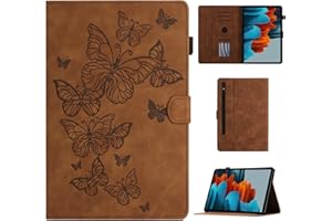 CASAFUNY Coque pour Samsung Galaxy Tab S8 11 2022 / S7 11" 2020 Étui de Protection Case Tablette Housse avec S Pen Porte-Stylet pour Samsung Galaxy Tab S8 (SM-X700, SM-X706) / S7 11" (T870 / T875), Brun