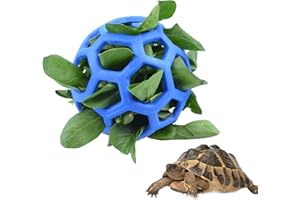 VOMVOMP Tortoise Treat Ball Fruit Vegetable Feeder Holder Foraging Toy for Pet Tortoise Turtle