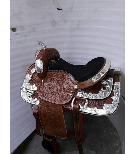 Selle Freemax Synthétique Equestrian Universe – Sans Arbre, Daim, Siège Amovible, Pour Cheval, Tailles 35,6 à 45,7 Cm