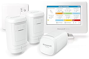 Honeywell Home THR99C3013 Kit de Thermostat Intelligent Evohome Wi-FI avec Module de Relais Économie d'énergie et d’Argent Blanc
