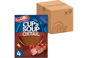 Batchelors Cup a Soup Oxtail Instant Soup, 4 Sachets Per 78 g Box (Total 9 Boxes = 36 Sachets)