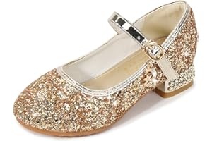 Hixingo Prinzessin Schuhe Mädchen Verkleidung 23-34, Bunt Mary Jane Sandalen Prinzessin Hochzeit Party Schuhe Pumps für Kinder Bühnenoutfits & Festliche Anlässe