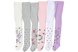 TupTam Mädchen Strickstrumpfhosen Bunt Gemustert 6er Pack