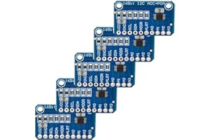 TANMOTE ADS ADC 1115 Modul - (16-Bit) 4 Kanal Analog-Digital-Wandler für Arduino & Raspberry Pi - Entwicklungsplatinenmodul (5 Stück)