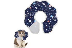 Tyrzol Soft Cat Cone Collar Anti-Lick Adjustable Recovery Collar for Pet Wound Healing After Surgery