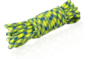 NewDoar 10.5mm(2/5in) Dynamic Rope,24KN(5399 lb) Robust Nylon Kernmantle Rope,3 Sizes Multipurpose Rope for Outdoor Mountaineering Rock Climbing Rescue(33ft/66ft/98ft)