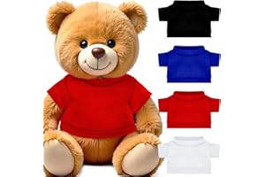 PEOVLVN 4 sztuki Build a Bear Clothes Mini Bear Ubranie Niedźwiedź Lalki Odzież Miś Odzież Pluszowe Zwierzę Ubrania 30-40 cm Niedźwiedzie Stwórz swoje własne pluszowe lalki na zewnątrz i akcesoria-B