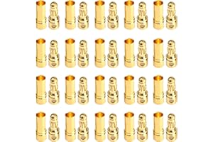 Boladge 20 Pares Conector de Bala Enchufe Banana Macho Hembra 3.5mm Chapado en Oro para Motor ESC Batería lipo