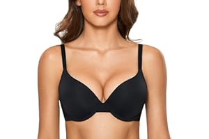 DOBREVA Damski Push Up Biustonosz Miękki T-shirt Biustonosze z lekkim wyściełanym komfortem Sexy