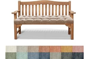 PHUSTJKL Bankauflage Bankkissen Stuhlkissen 90X50X6CM rutschfeste Gartenbankkissen Bankpolster Rückenkissen Schaukel Sitzkissen für Outdoor Indoor Gartenmöbel Terrasse Drinnen-Hellbraun