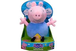 Peppa Pig Talking George, plyschleksak med tal- och ljudeffekter, mjuk förskola leksak