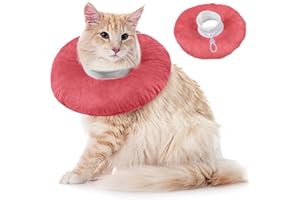 PUMYPOREITY Katzen Kragen Leckschutz, Katzen Kragen nach Op, Rosa, L