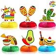 JOYIN 6 PCs Cinco De Mayo Fiesta Honeycomb Table Centerpiece 8.5” Party Decoration for Fun Fiesta Taco Party Supplies, Luau Event Photo Props, Mexican Theme for Carnivals Festivals, Dia De Muertos