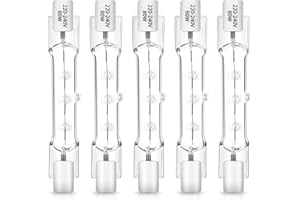 Blakapoo Confezione da 5 lampadine alogene lineari R7s, 78 mm, 80 W, dimmabili, 230 V, 1400 lm, bianco caldo 2700 K, lampadina di sicurezza J78