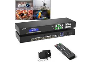MT-VIKI HDMI Matrix Switch 4 in 4 Out unterstützt Web Control 3.5mm Stereo Audio mit IR-Fernbedienung Rack Mount 4K@30Hz EDID RS232 LAN Port