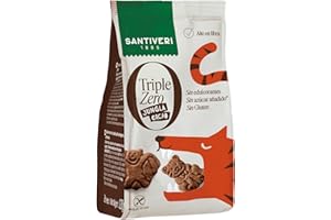 SANTIVERI - Galletas Jungla Cacao Triple Zero, Galletas Crujientes con Avena Integral y Proteína de Guisante, Altas en Fibra, Sin Edulcorantes, Sin Azúcar Ni Gluten, Ideal para Niños Vegano - 120 g
