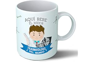 Planetacase - Taza Traumatólogo - Regalo Original Traumatólogos - Cerámica 330 mL - Taza Desayuno Apta para Microondas y Lavavajillas - Resistente a Lavados