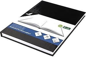 Skizzenbuch Kangaro A5 blanko mit schwarzem Hardcover, 80 Blatt 100g weiß Säurefreies Papier