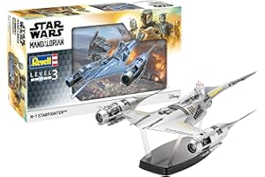 Revell 06787 Star Wars: The Mandalorian N1 Starfighter (Din Djarin) Kit modello in plastica non costruito/non verniciato in scala 1:24 con figura "Mando" seduta