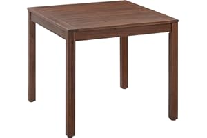 Amazon Aware - Mesa para exteriores, madera de acacia con certificación FSC, 81,3 cm de largo, acabado en nogal