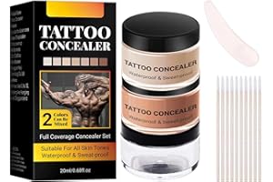 EVEBEATY Waterproof Tattoo Cover Up Makeup with Full Coverage, Bruises, and Tattoos. Body Makeup Concealer Set for Men and Women