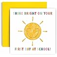 Huxters Good Luck Card for Children First Day at School Shine Bright Good Luck in Your new School - Funny Good Luck Card - Gifts Congratulations Card - Good luck Primary School card - 14.8cm