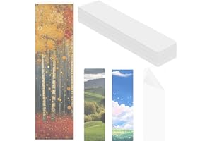 CANIPHA 120pezzi Bookmark fogli di laminazione, Hot Laminator Sleeves buste di laminazione per maniche segnalibro adatti per buste per laminazione segnalibri, maniche segnalibro trasparenti compatibili