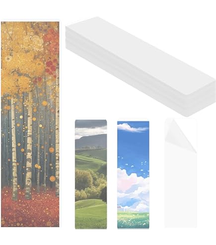 100pz Buste Per Plastificazione Segnalibri, 21x5,1cm Buste Trasparenti Per Segnalibri 0,125mm Buste Per Plastificazione Termica Plastica Per Gli Amanti Dei Libri E Gli Amanti Della Natura