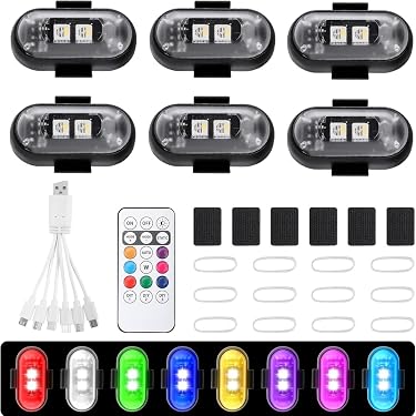 Lampe LED Flash Rotative Pour Voiture RC – 5 Modes Clignotants – Alimentation Via Récepteur CH3 – Pour 1/10 1/8 1/12 1/14 – Jaune
