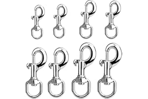 WYSUMMER Trigger clip di chiusura, 8 ganci girevoli a 360° gancio a scatto girevole per animali domestici, moschettone portachiavi per casa, campeggio, picnic, resistente (rotondo)