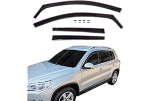 J&J AUTOMOTIVE SCOUTT | GP Deflettori D'Aria Antiturbo Adatti Per Tiguan 1 I 2007-2015, Set di 4 Pz, Nero, Antivento, Antipioggia, Aerodinamico