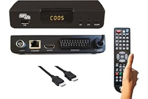 DVB-T2 Decoder COBRA mod. DINGO-Lite, Digitale Terrestre H.265/HEVC, Mediaplayer, cavo HDMI incluso, Telecomando di grandi dimensioni con Autoapprendimento