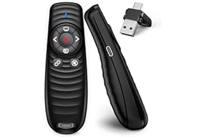 ‎COGUYTECH USB C Presenter, 2.4 GHz Presentation Pointer, Pointer für Präsentationen via Typ C und USB Empfänger, Powerpoint für Windows 7/8/10/Mac/Linux/Android/PowerPoint/Keynote/Google