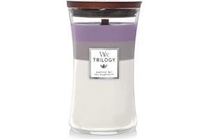 WoodWick Trilogy grande jarre parfumée avec mèche en bois crépitante, Ciel D'Améthyste, Jusqu'à 130 heures de combustion 1707526E