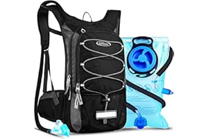 ‎LUNIDRY Lunidry Bicycle Backpack with Hydration Bladder 3L, Running Backpack Hydration Backpack 15L for Men and Women Waterproof Sports Backpack Hydration Backpack for MTB Ski Bike Outdoor Sports