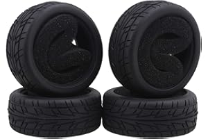 BQLZR 65 OD Schwarz verl?SST Muster RC Gummireifen f¨¹r RC 1:10 On-Road Racing Car Langlebige Packung mit 4