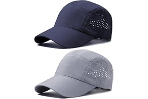 TAGVO Baseballkeps för män och kvinnor, 2 stycken UV-skydd snabbtorkande basebollkeps med andningsbart nät, justerbar lätt vi