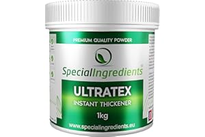 Special Ingredients Ultratex 1 kg, bezglutenowy, wielofunkcyjny, wysoce rozpuszczalny, na ciepło lub zimno, natychmiastowe zagęszczenie – odpowiedni dla wegan – pojemnik z możliwością recyklingu