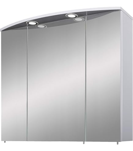 Mendler Spiegelkast HWC-B19, wandspiegel badkamerspiegel badkamer, openklapbaar hoogglans 48x79cm ~ zwart