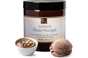 EIS PERFECTO Nuss-Nougat Eispaste für köstliches aromatisches Eis » Auch zum Verfeinern von leckeren Desserts, Getränke, Pralinen Torten und vielem mehr » Inhalt 250 g